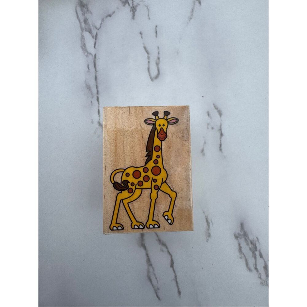 New Cartoon Giraffe Rubber Stamp
